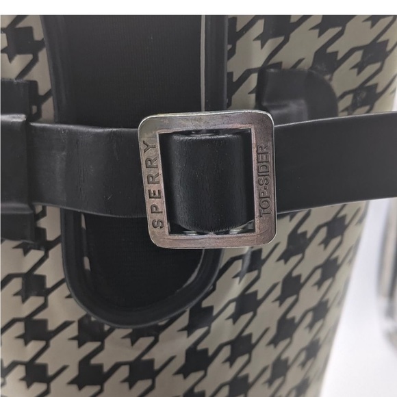 Sperry topsider houndstooth rain boots size 8, worn only once, great condition - Picture 6 of 14